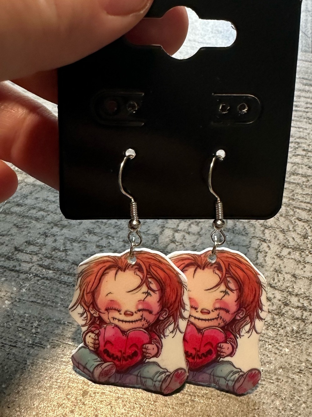 Chucky Heart Earrings NWT‎